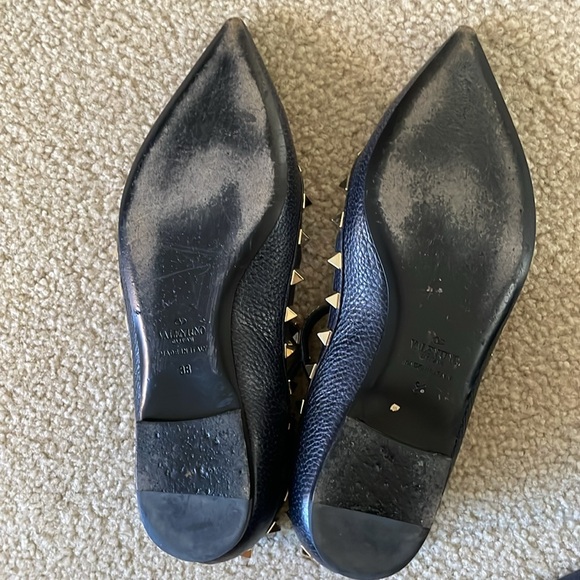 Valentino Rockstud flat Navy size 38 - Picture 5 of 9